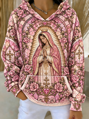 Women's Feast of Our Lady of Guadalupe art Printed Hoodies