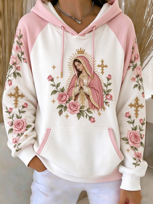 Women's Feast of Our Lady of Guadalupe art Printed hoodie
