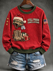 Women's Veterans Day Printed Casual Sweatshirt