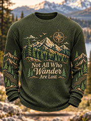 Men's Hike Lovers Casual Waffle Long Sleeve T-Shirt