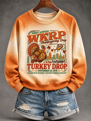 Women's Thanksgiving Day Parade Print Casual Sweatshirt