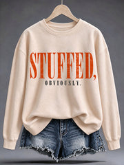Women's Fun Thanksgiving Print Sweatshirt