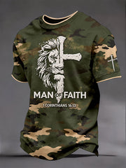 Men's Man Of Faith Print T-shirt