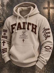 Men's Walk By Faith Not By Sight Print Hoodie