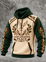 Men's Faith Checkered Cotton Hoodie