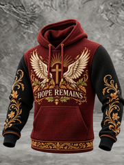 Men's Faith Checkered Cotton Hoodie