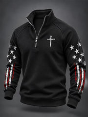 Men's Christian Cross Zip-Up Hoodie