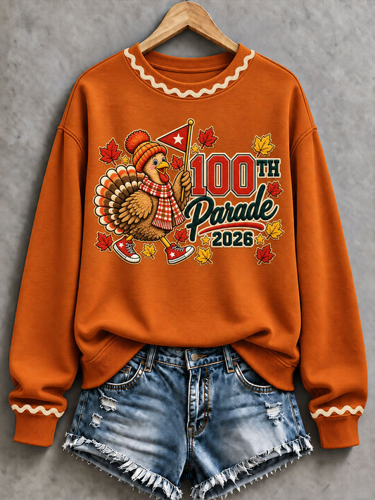 Women’s Thanksgiving Day Parade Commemorative Graphic Casual Sweatshirt