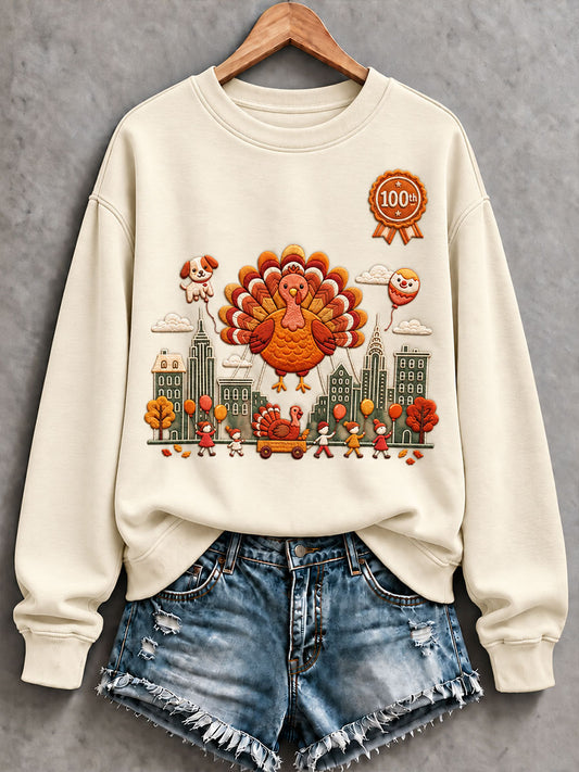 Women’s Thanksgiving Day Parade Commemorative Graphic Casual Sweatshirt