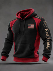 Men's Red Friday Printed Casual Hoodie