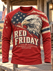 Men's Red Friday Printed Casual T-Shirt