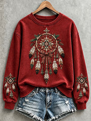 Women's Christmas Dreamcatcher Print Sweatshirts