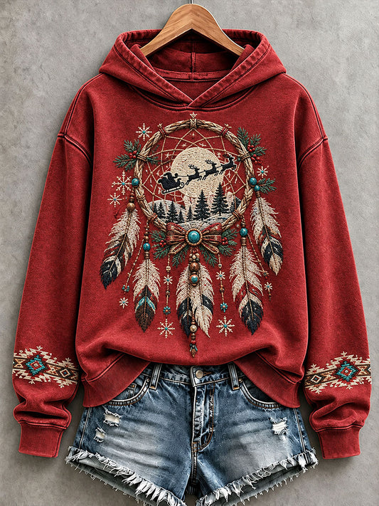 Women's Christmas Dreamcatcher Print Hoodies