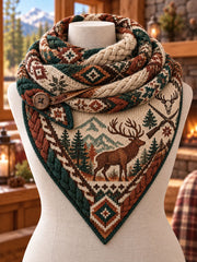 Vintage Hunting Culture Triangle Scarf