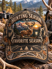 Unisex Vintage Hunting Culture Printed Hat