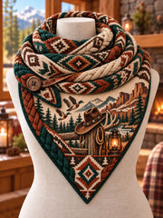 Vintage Hunting Culture Triangle Scarf