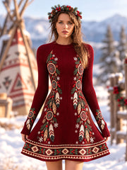Women's Native-Inspired Christmas Dream Web Dress